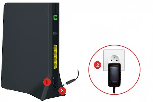 Sustitución de la fuente de alimentación del router Sagemcom FAST 5670